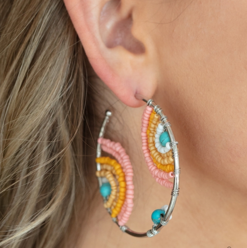 Beaded Hoop Earrings